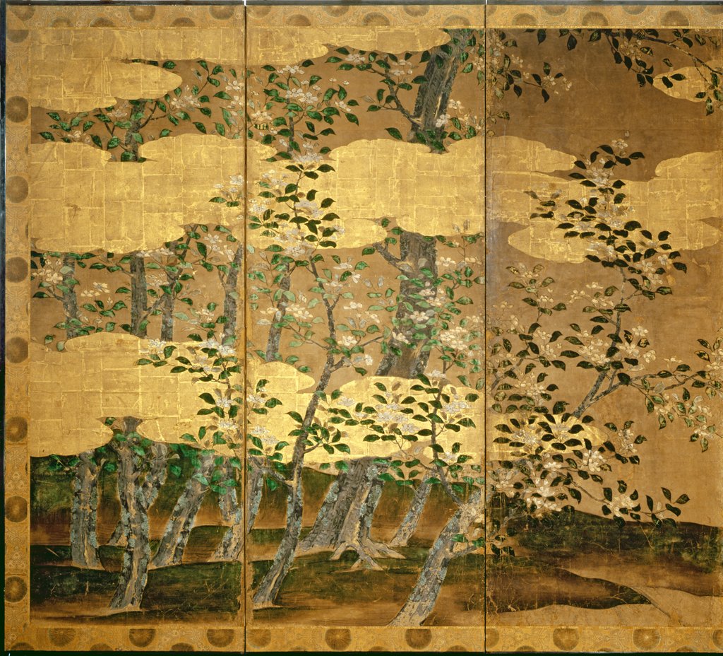 Detail of Flowers of Camellias by Japanese School