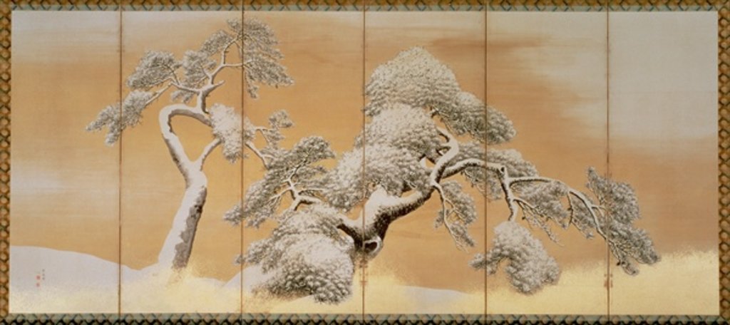 Detail of The Pines under Snow by Maruyama Okyo