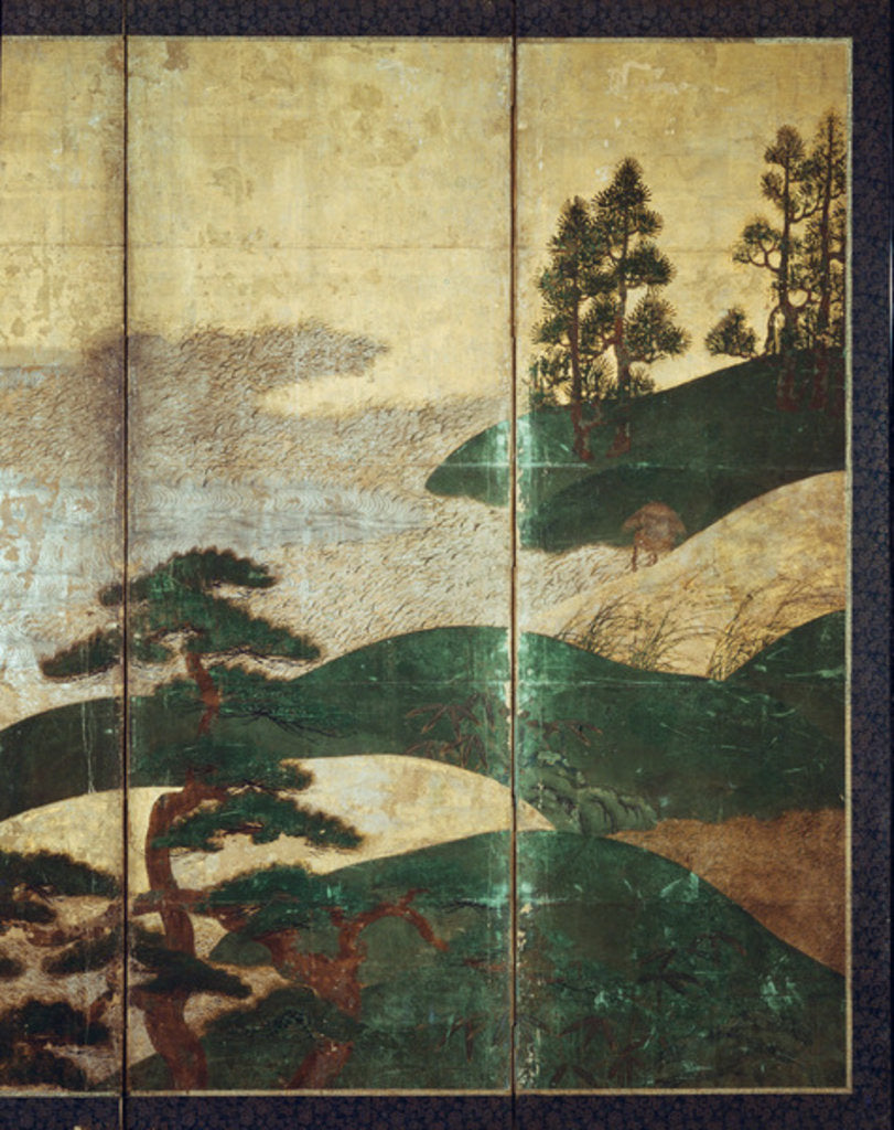 Detail of Moonlight Landscape by School Japanese