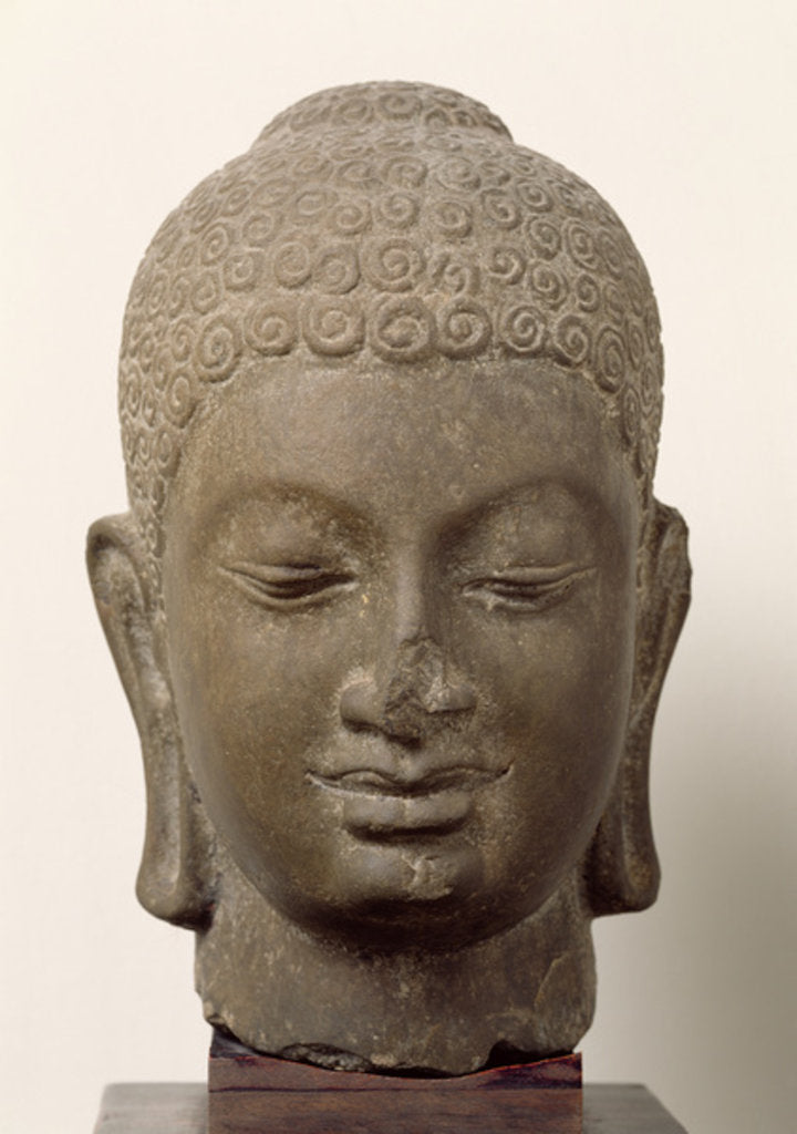 Detail of Head of Buddha by Cambodian Cambodian