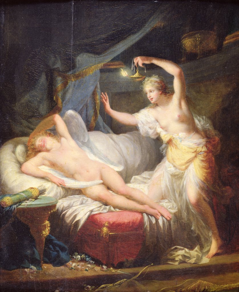 Detail of Cupid and Psyche by Jean-Baptiste Regnault