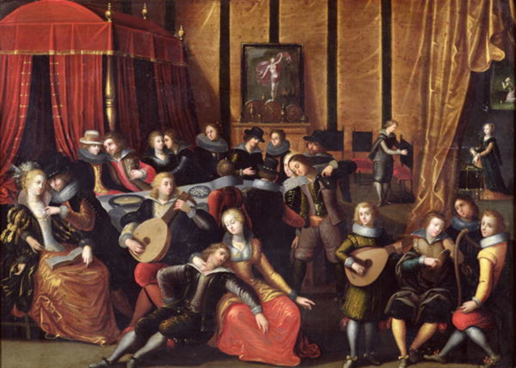 Detail of The Spanish Concert or, The Gallant Rest by Louis de Caullery