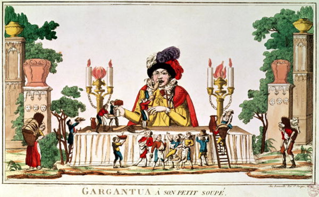 Detail of Gargantua at his Little Supper, c.1800 by French School