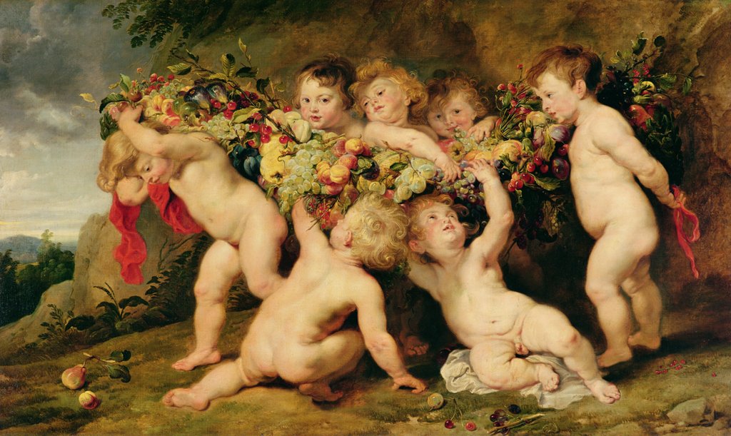 Detail of Garland of Fruit, c.1615-17 by Peter Paul and Snyders Frans Rubens