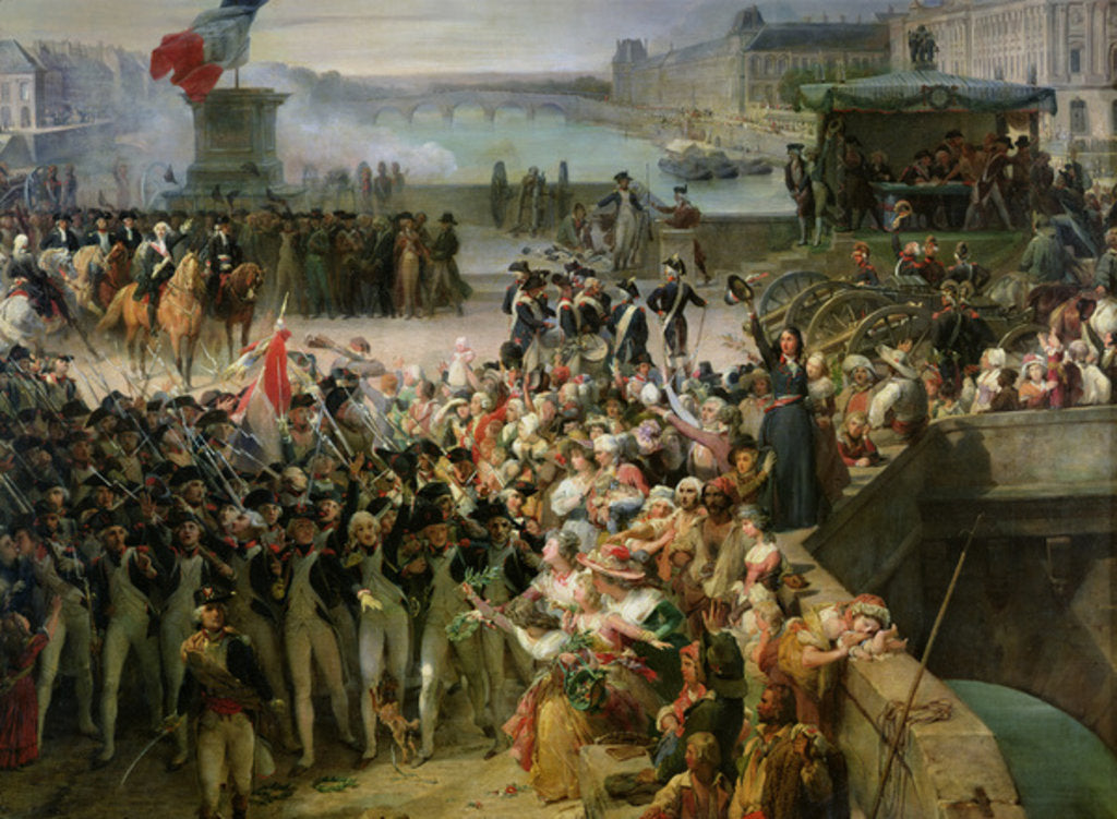 Detail of The Garde Nationale de Paris Leaves to Join the Army in September 1792, c.1833-36 by Leon Cogniet