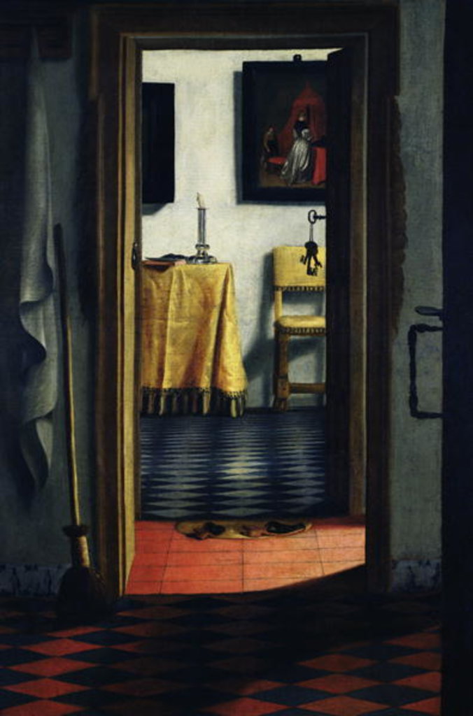 Detail of The Slippers, late 17th century by Samuel van Hoogstraten