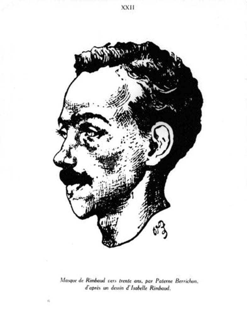 Detail of Portrait of Arthur Rimbaud made after a drawing by Isabelle Rimbaud after 1891 by Paterne Berrichon