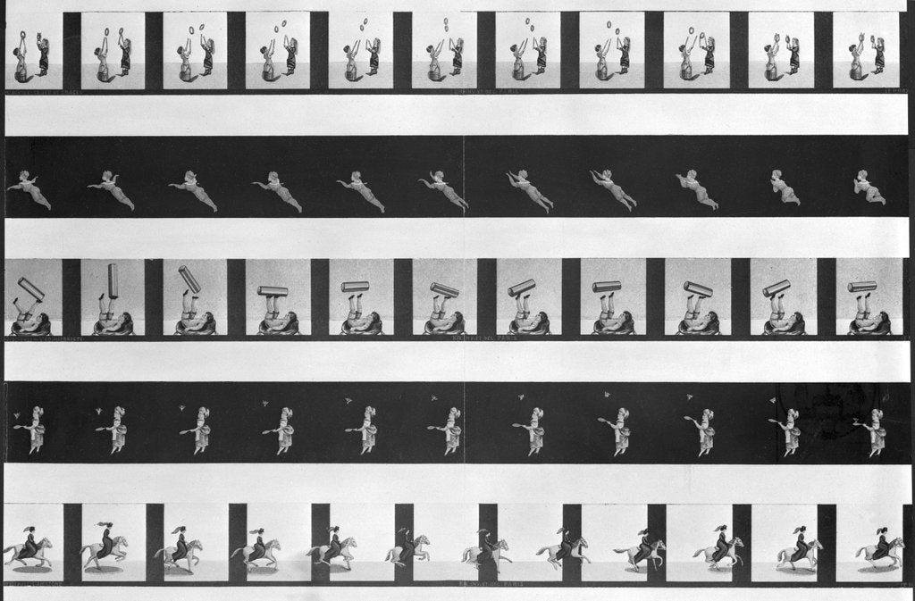 Detail of Picture strips for a praxinoscope, late 19th century by French School