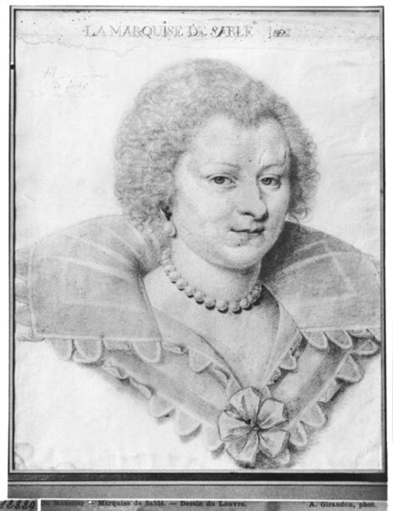 Detail of Portrait of Magdeleine de Souvre Marquise de Sable, 1621 by or Dumoustier Daniel Dumonstier