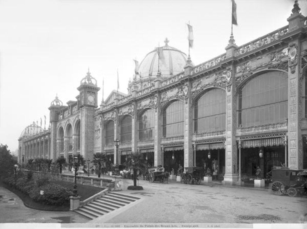 Detail of View of the Palais des Beaux-arts, Universal Exhibition, Paris, 1889 by Adolphe Giraudon