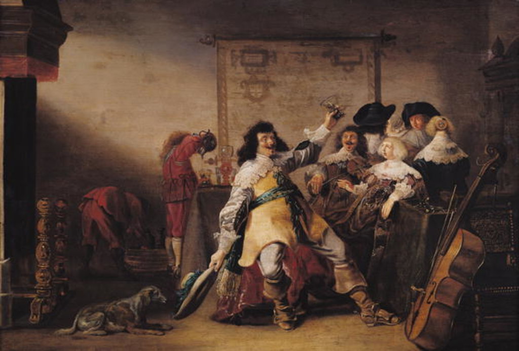 Detail of Merry Company by Anthonie Palamedesz