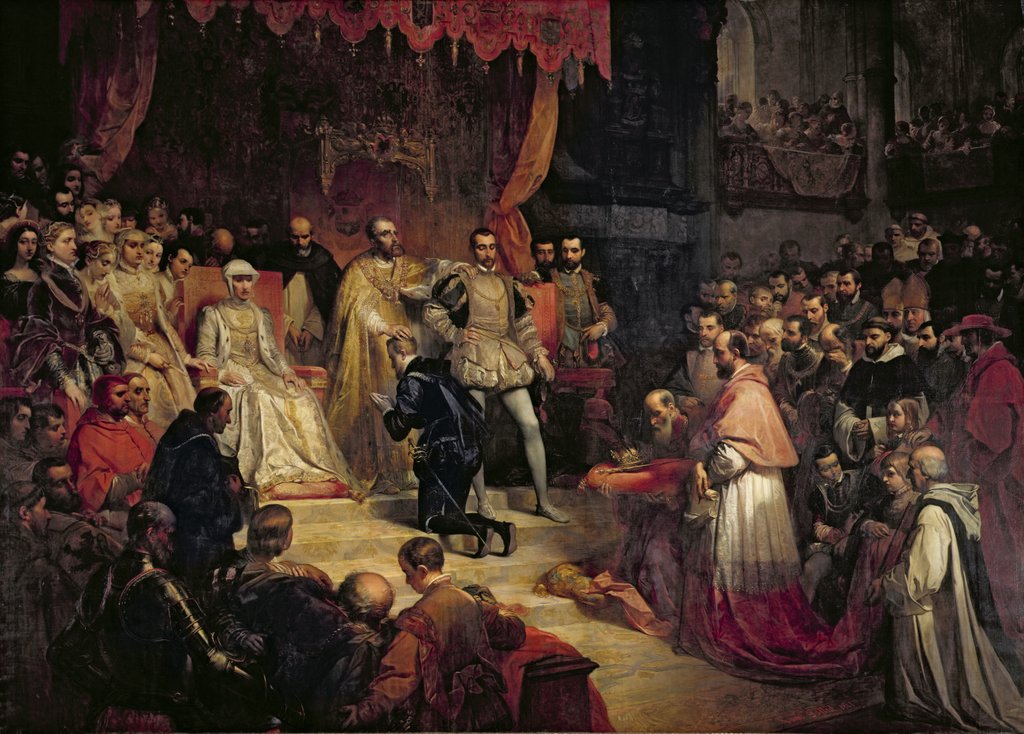 Detail of The Abdication of Charles V 1841 by Louis Gallait