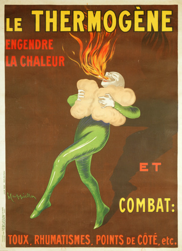 Detail of Poster advertising the 'Thermogene' heating pad, 1926 by Leonetto Cappiello