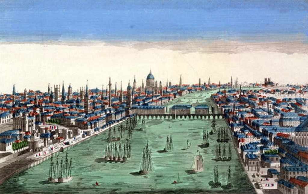 Detail of General View of London by French School