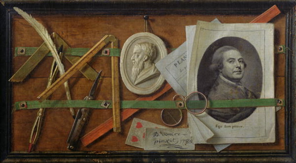 Detail of Trompe l'Oeil, 1785 by Dominique Doncre
