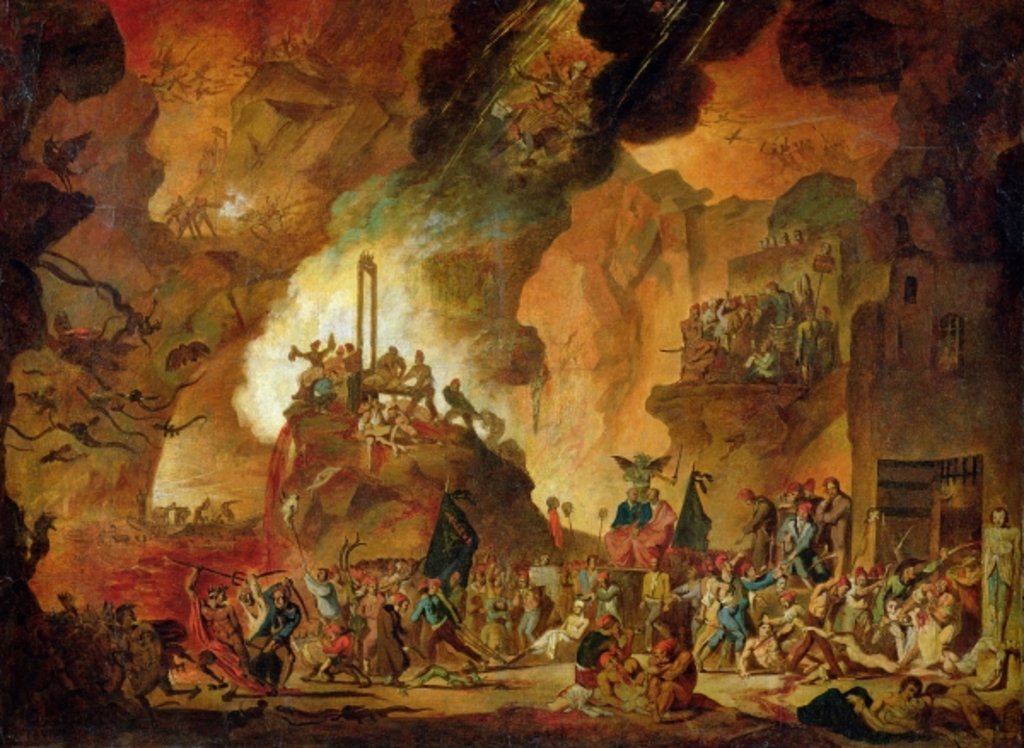 Detail of The Triumph of the Guillotine in Hell by Nicolas Antoine Taunay