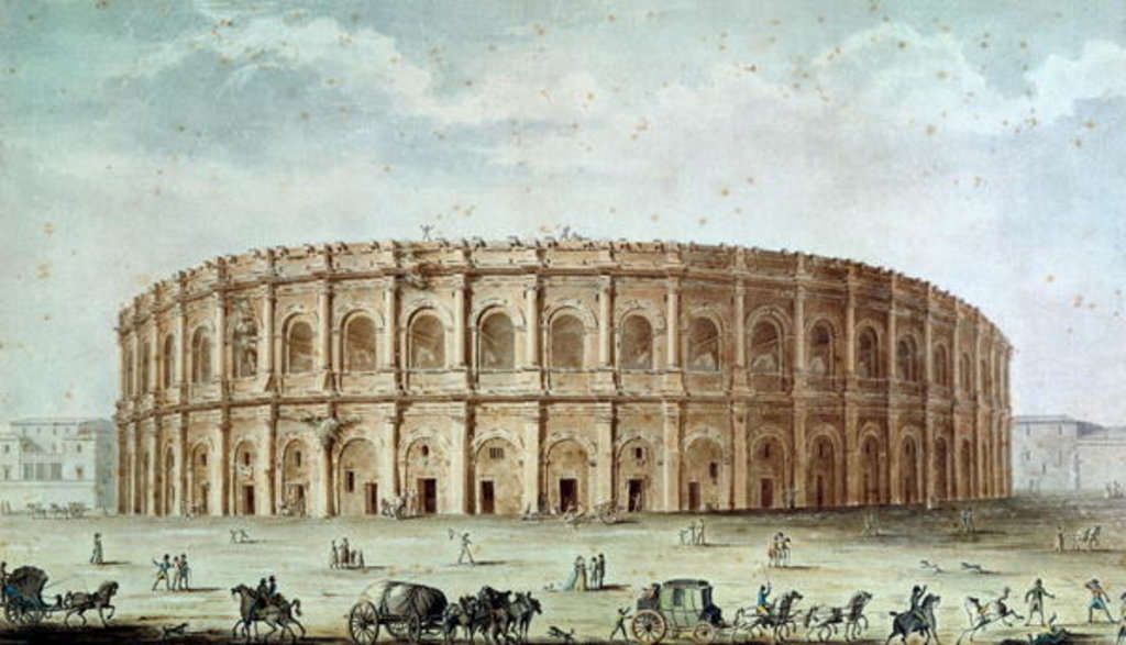 Detail of View of the Roman Amphitheatre by Alphonse de Seynes