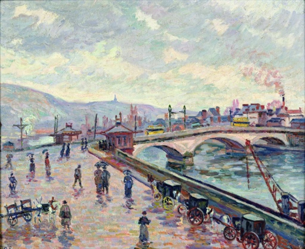 Detail of The Seine at Rouen by Jean Baptiste Armand Guillaumin