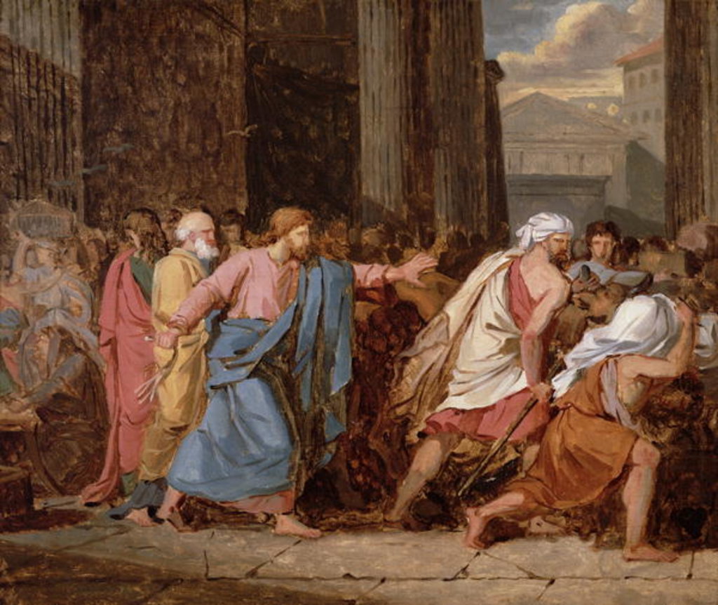 Detail of Jesus Driving the Merchants from the Temple by Jean-Germain Drouais