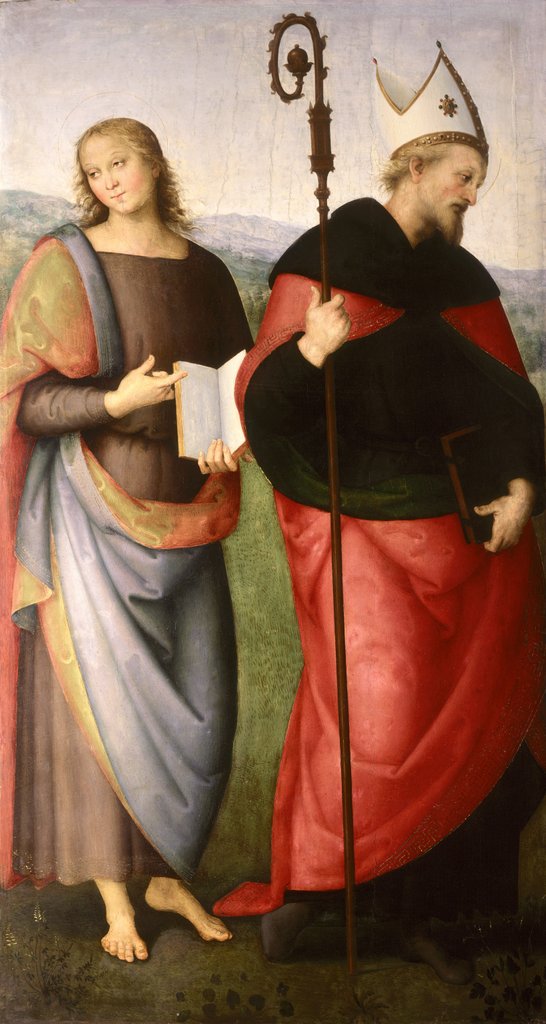 Detail of St. John the Evangelist and St. Augustine of Hippo, c.1502-21 by Pietro Perugino