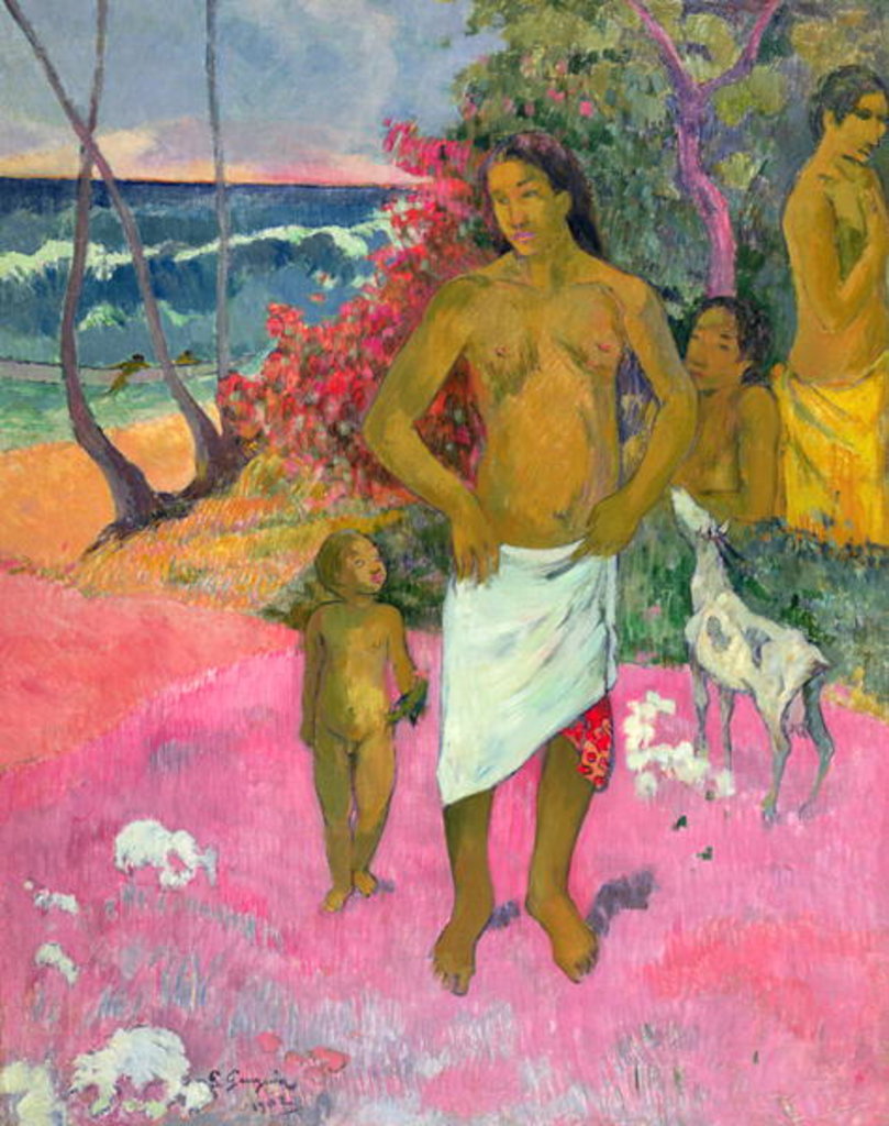 Detail of A Walk by the Sea, 1902 by Paul Gauguin