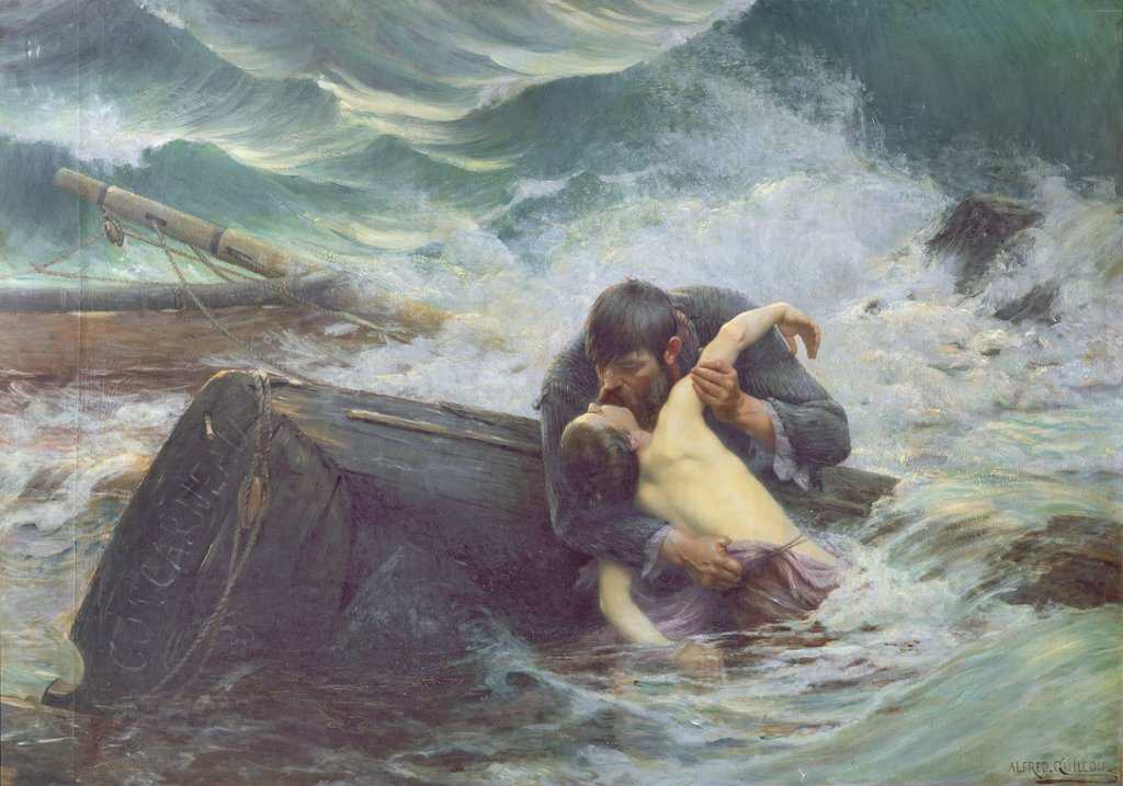 Detail of Adieu, 1892 by Alfred Guillou