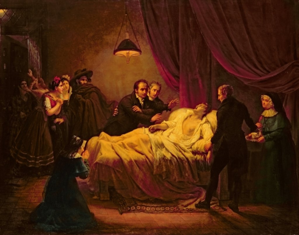 Detail of The Death of Mazet, 1821 by Henri Serrur