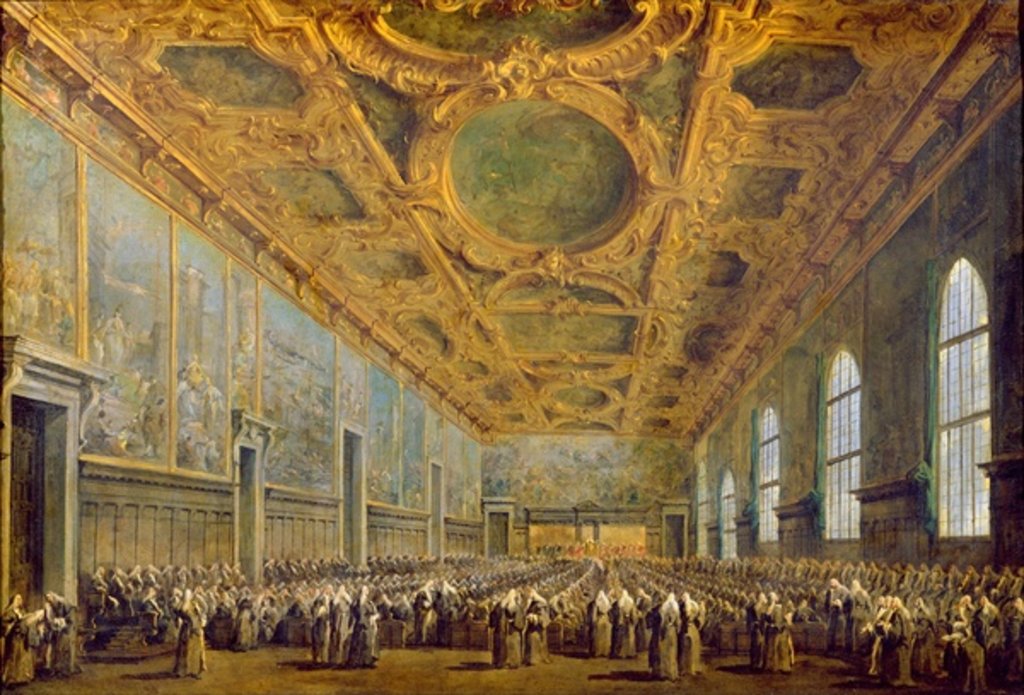 Detail of The Doge of Venice Thanking the Council, after 1775 by Francesco Guardi