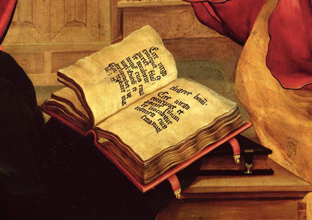 Detail of The Virgin's Book by Matthias Grunewald