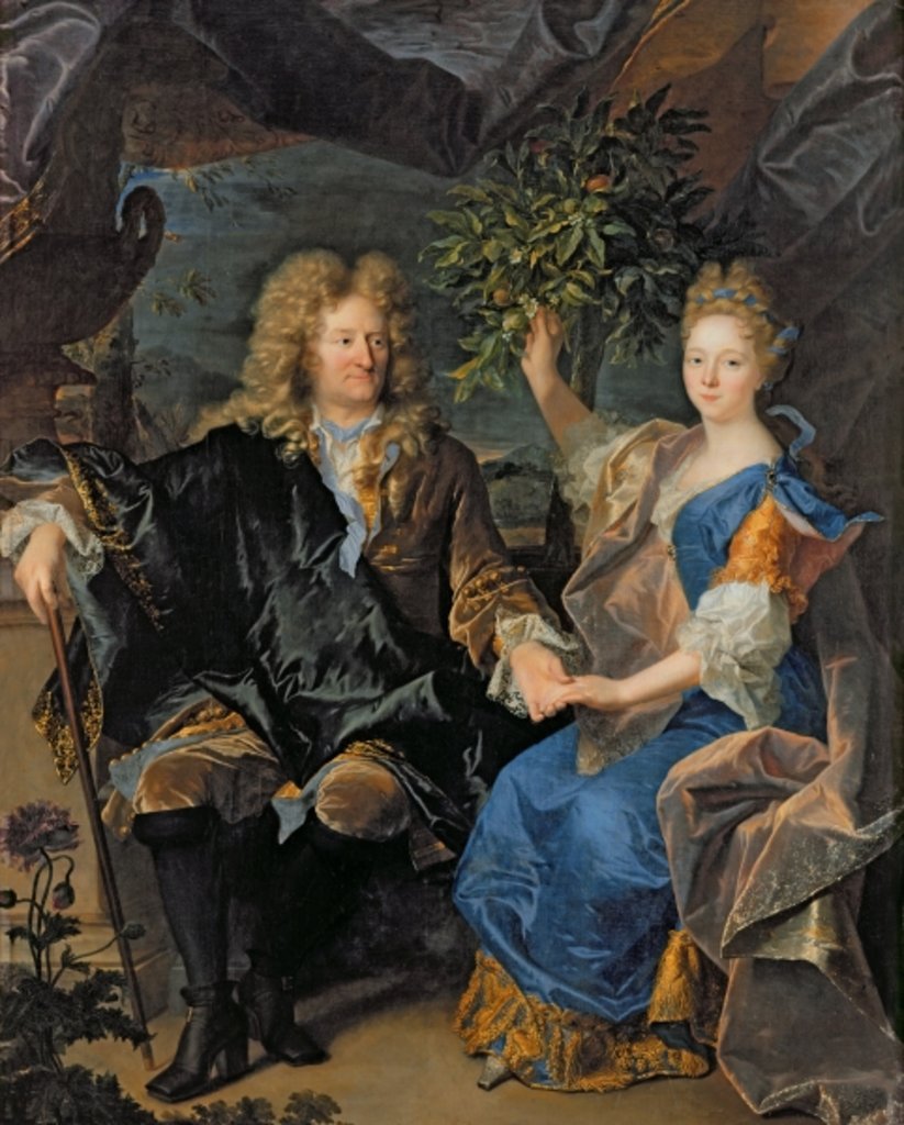 Detail of Count Jan-Andrezj Morszstyn and his Daughter, Isabelle Morszstyn-Czartoryski, Duchess of Klevan, 1693 by Hyacinthe Francois Rigaud