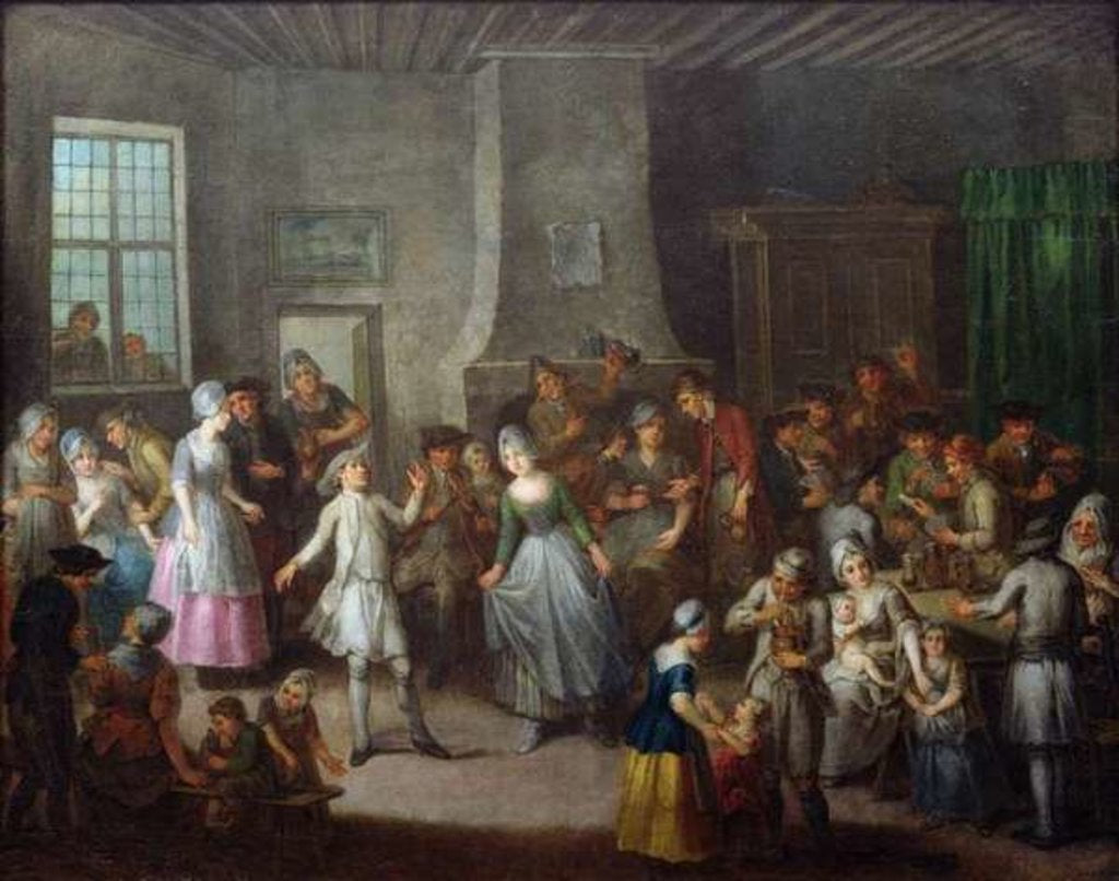 Detail of Interior of a Tavern by Antoine Francois Saint-Aubert