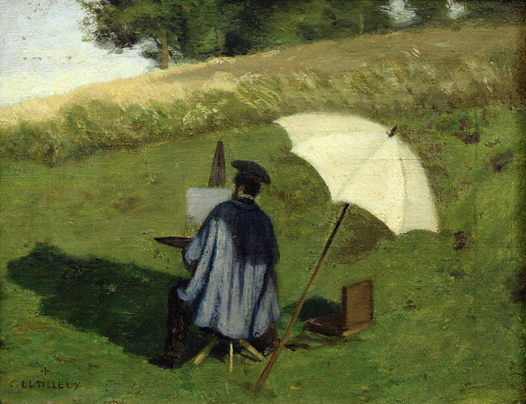 Detail of Desire Dubois Painting in the Open Air, c.1852 by Henri Joseph Constant Dutilleux