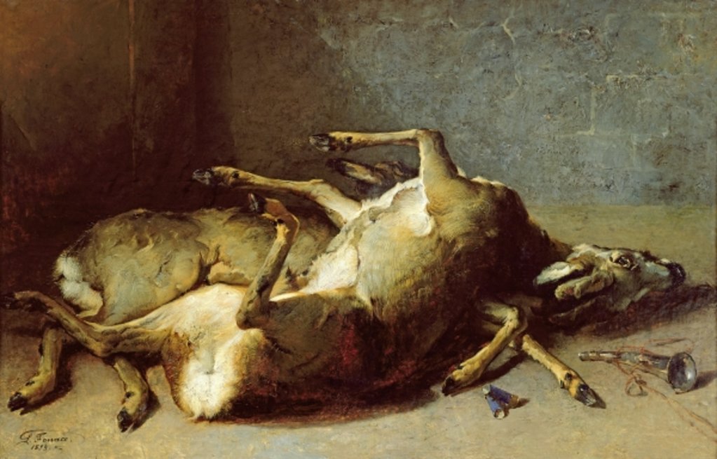 Detail of Roe Deer, 1893 by Guillaume Romain Fouace