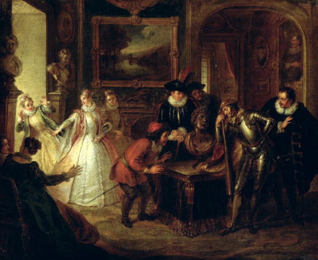 Detail of Scene from 'Don Quixote de la Mancha' by Miguel Cervantes by Antoine Coypel