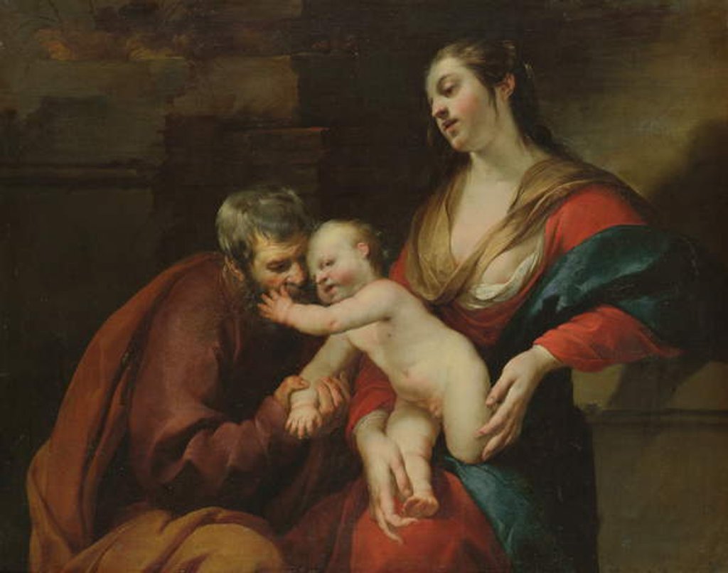 Detail of The Holy Family by Jacques Blanchard