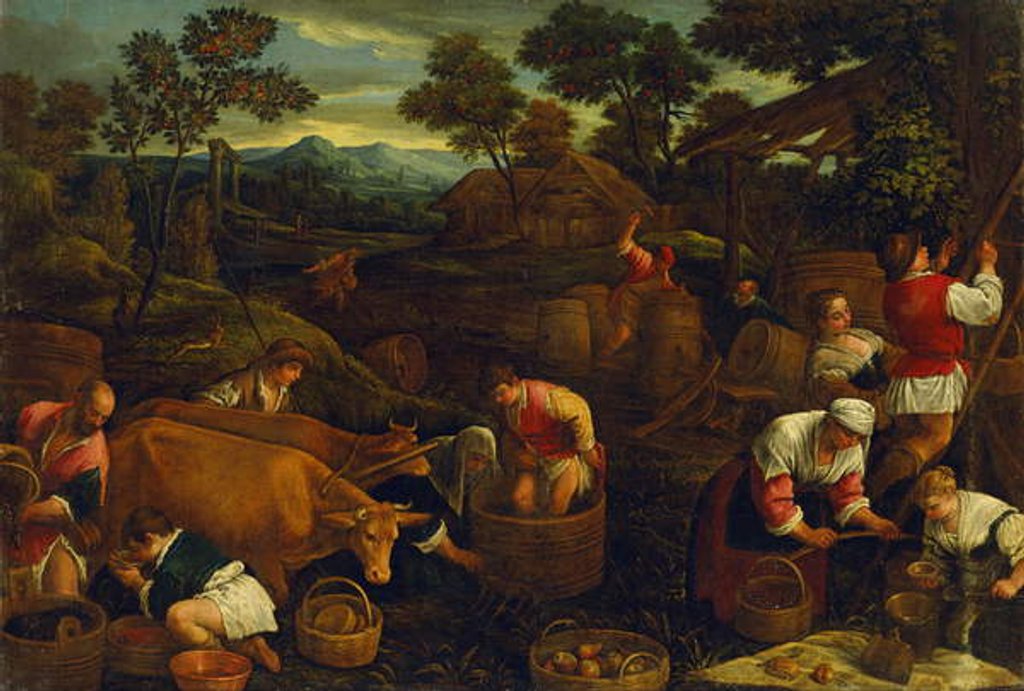 Detail of Autumn by Jacopo Bassano
