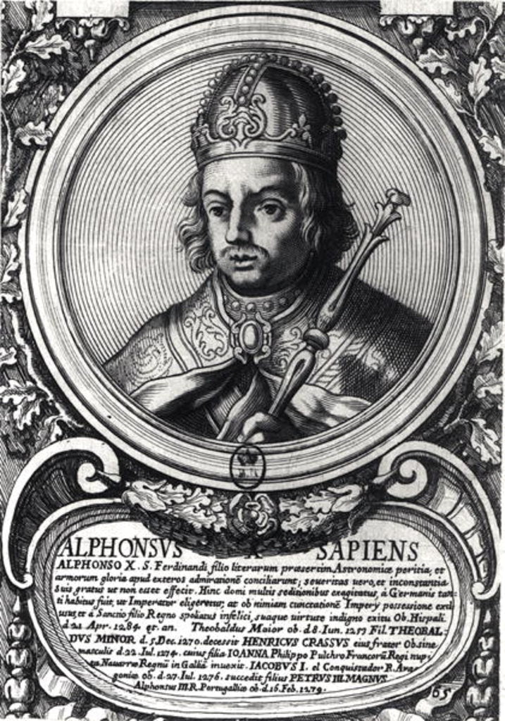 Detail of Portrait of Alfonso X 'the Wise' by Anonymous