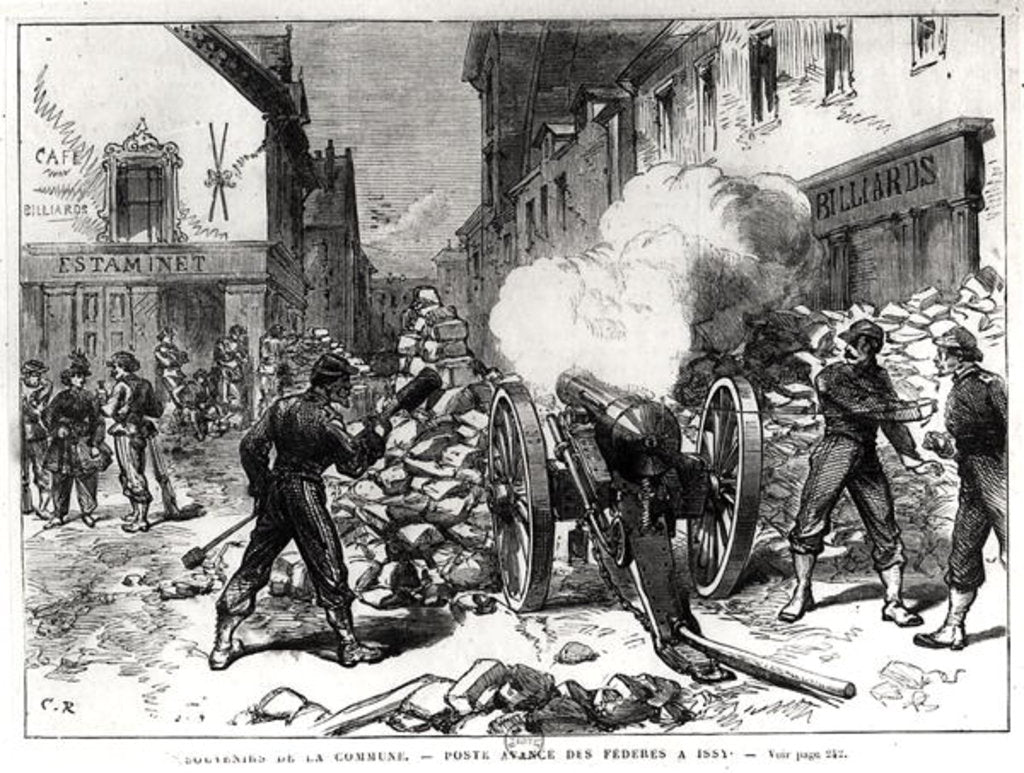 Detail of The Paris Commune: A Barricade at Issy, May 2nd 1871 by French School