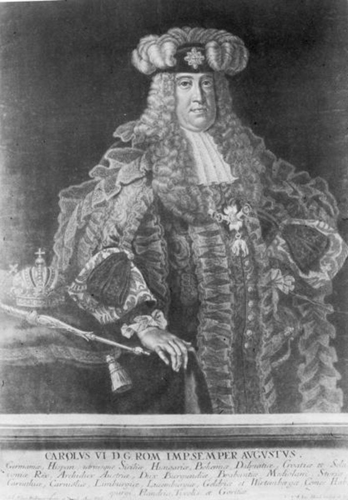 Detail of Charles VI, Holy Roman Emperor by Johann Elias Ridinger or Riedinger