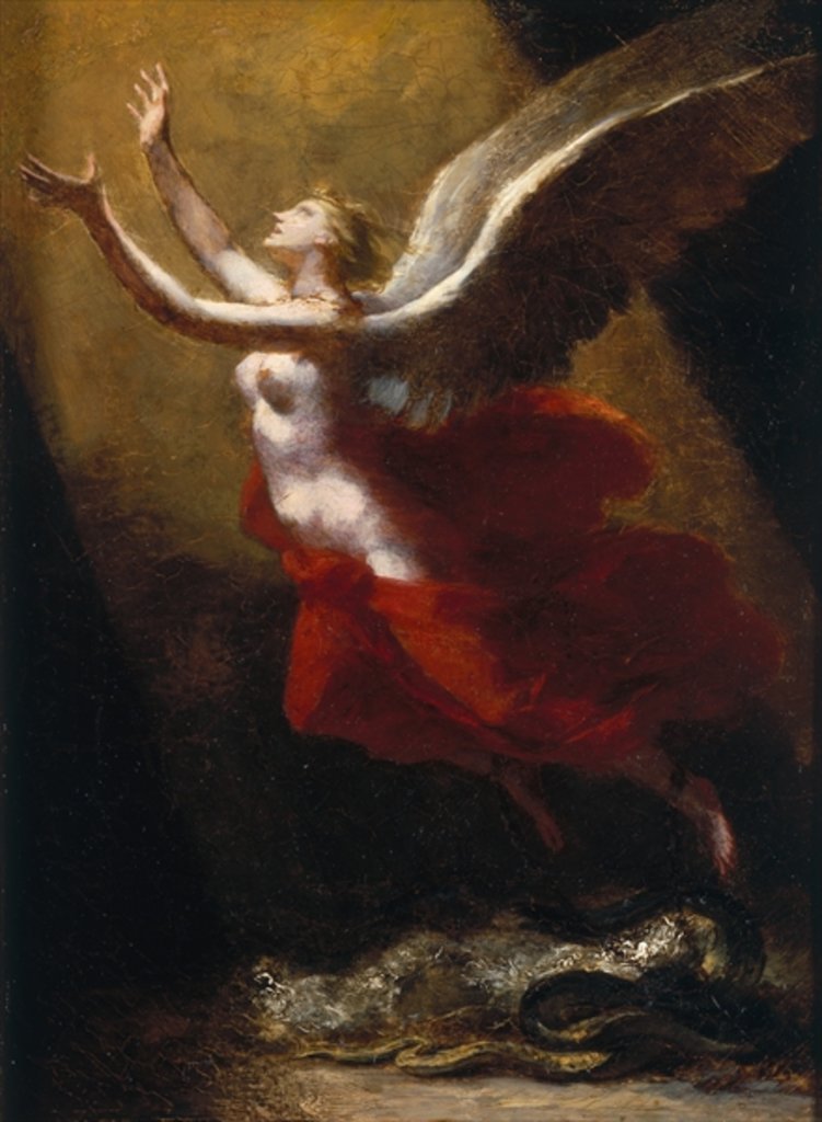 Detail of Study for The Soul Breaking Links with the Earth, c.1822 by Pierre-Paul Prud'hon