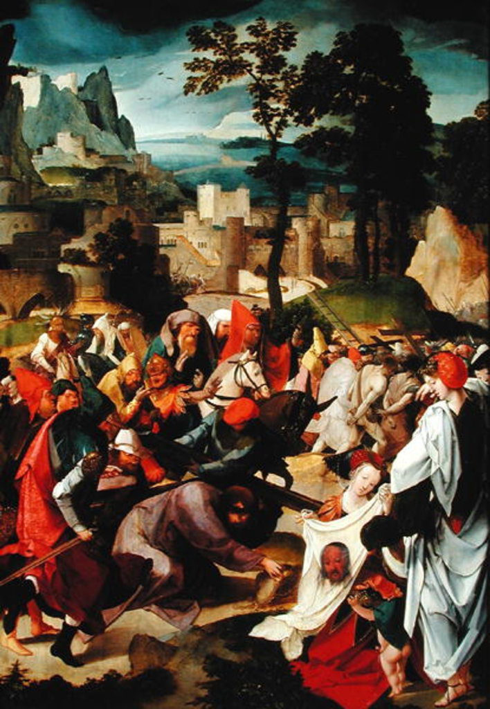 Detail of The Carrying of the Cross by Master of the Repudiation of Hagar