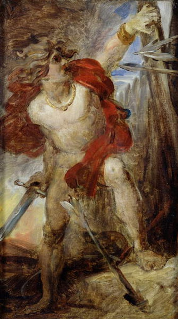 Detail of Study for Gaulish Courage, c.1830-32 by Francois Pascal Simon Baron Gerard