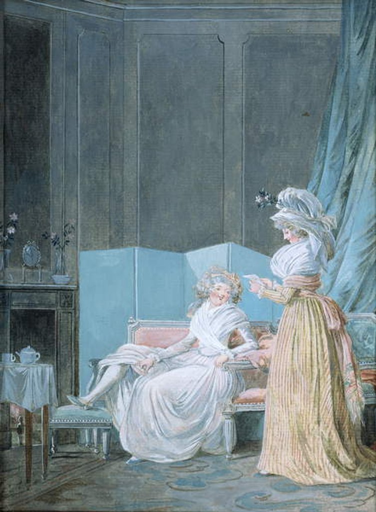 Detail of Reading the Letter by Jean Baptiste Mallet