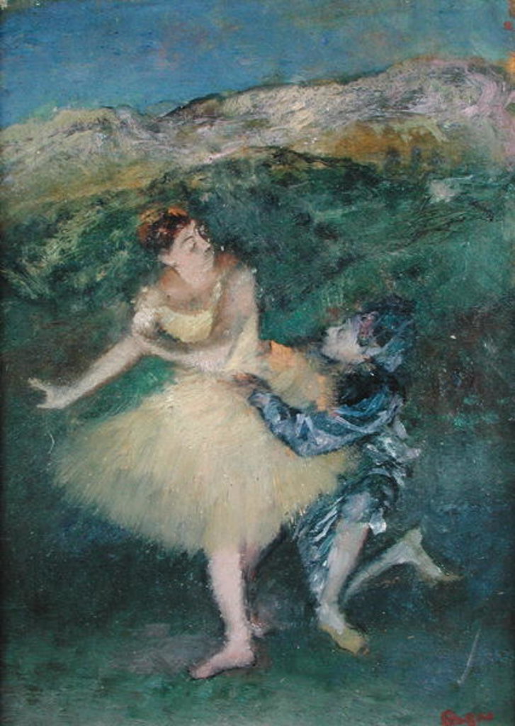 Detail of Harlequin and Colombine, c.1886-90 by Edgar Degas