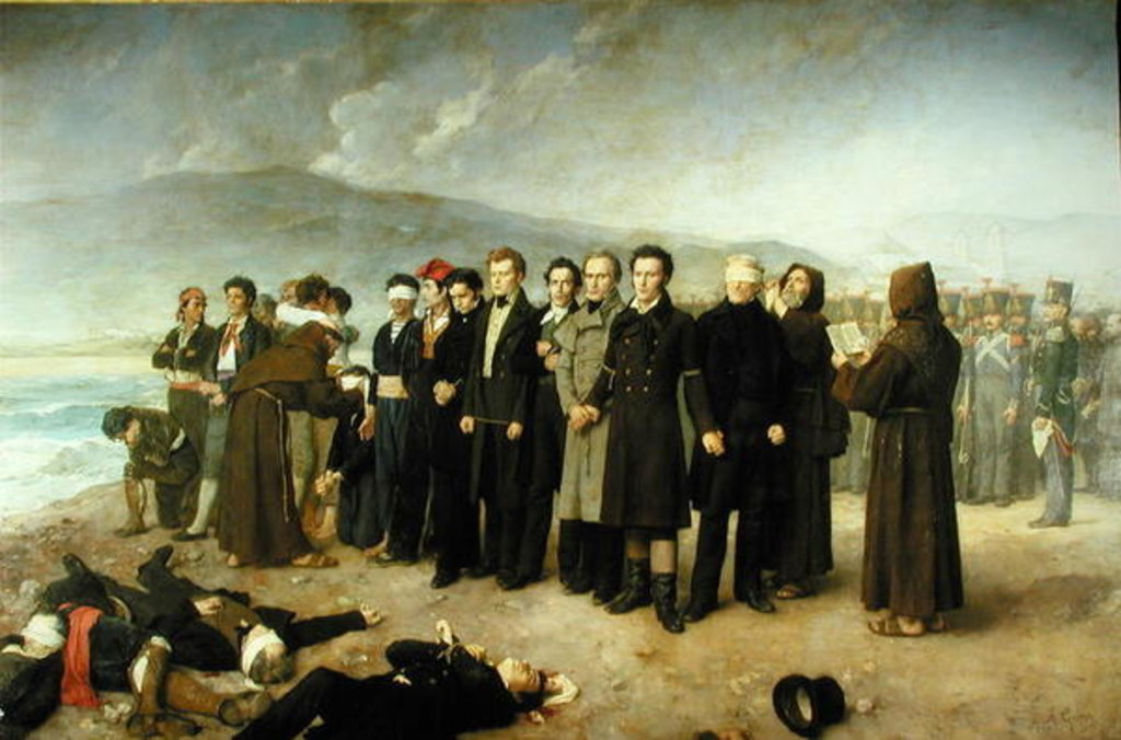 Detail of Execution of Jose Maria de Torrijos y Uriarte and his Companions in 1831, 1888 by Antonio Gisbert