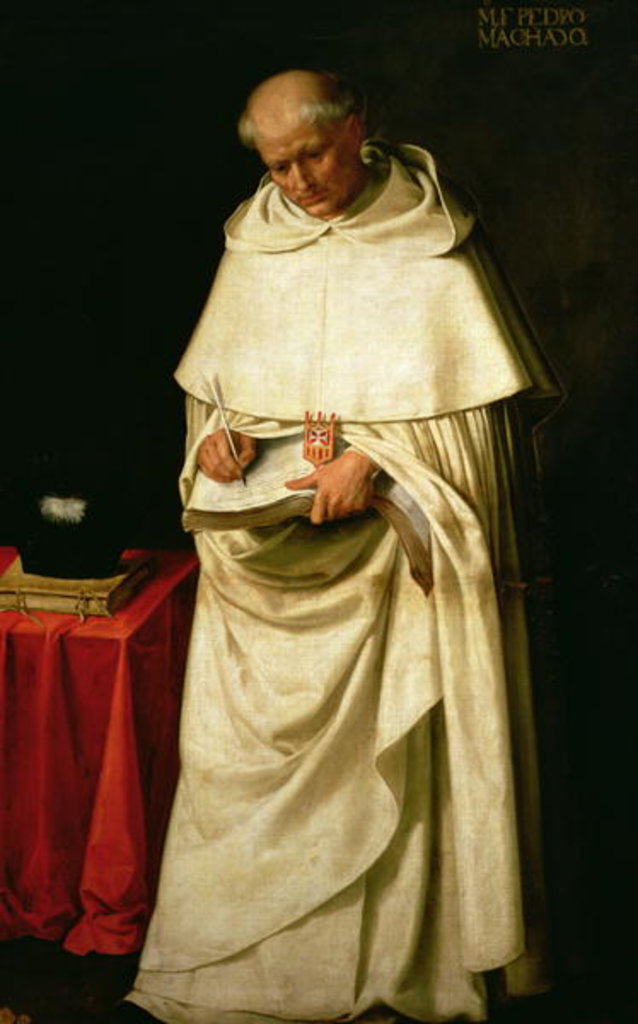 Detail of Brother Pedro Machado by Francisco de Zurbaran