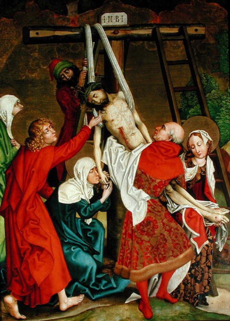 Detail of The Deposition by Martin (school of) Schongauer
