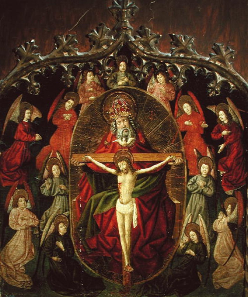 Detail of The Holy Trinity Surrounded by Angels by Jorge Ingles