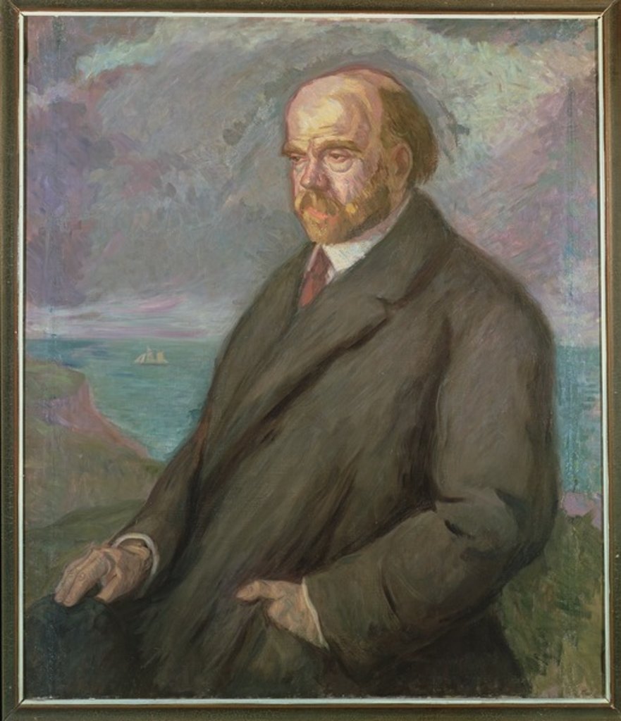 Detail of Portrait of Pio Baroja by Juan de Echevarria y Zuricaldav