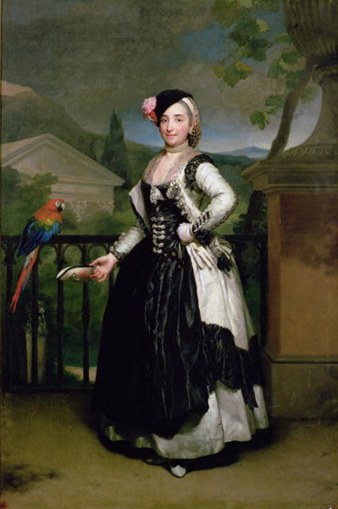 Detail of Portrait of Isabel Parrena Arce, Ruiz de Alarcon y Valdes, Marquesa de Llano, 1770 by Anton Raphael Mengs